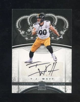 2017 Panini Preferred Crown Royale #52 T.J. Watt Steelers RC Rookie SIGNED AUTO - Image 1 of 2