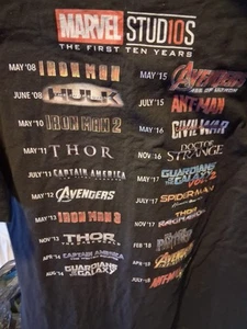 Official Marvel Studios MENS Size XL The First 10 Years Shirt More Than a Fan - Picture 1 of 5