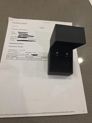 Zales Silver 1/4 CTTW Earrings Round Cut Diamond Stud Earrings - Image 1 of 4