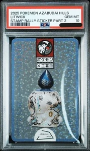 Adesivo PSA 10 LITWICK Timbro Rally Pokemon Colline Azabudai Esposizione Artigianale 2025 - Foto 1 di 2