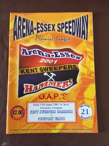 2001 ARENA ESSEX v NEWPORT WASPS + JUN 3tt v HACKNEY v SITTINGBOURNE 17th AUGUST - Picture 1 of 3