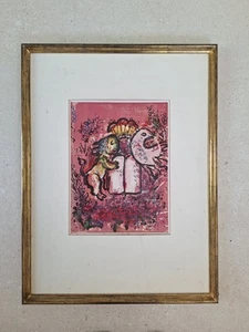 lithographie originale Marc Chagall Vitraux Jerusalem Windows Tableau Encadré - Photo 1 sur 11