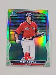 2023 Bowman Chrome Lunar Glow Refractors #BCP69 Mikey Romero - Picture 1 of 3
