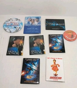 Dvd Movie Promtional Pin Button Lot Man Of Honor Titan AE McDonald's Unbreakable - Picture 1 of 4
