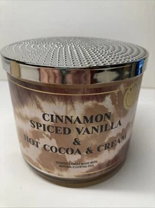 Bath & Body Works Cinnamon Spiced Vanilla Hot Cocoa Cream 3 Docht Kerzenmischungen - Bild 1 von 6