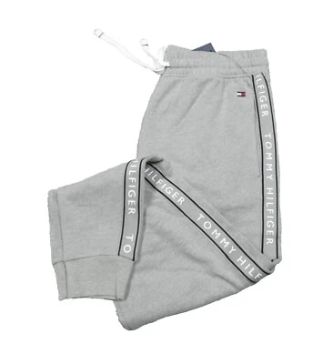 Tommy Hilfiger Ropa de Dormir Para Hombre Gris Cinta Lateral Logo Jogger Pantalones Foto 1 de 4