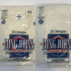 Vintage J.E. Morgan Original Long Johns Top & Bottom Thermo Shirt And Drawer USA XL - Bild 1 von 5