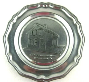 Wilton Pewter Plate Stationmaster's House Mechanicsburg, PA 10 1/2" - Picture 1 of 5