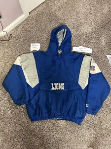 Vintage 90s Starter Detroit Lions NFL Hooded Jacket Size XL - Picture 1 of 10