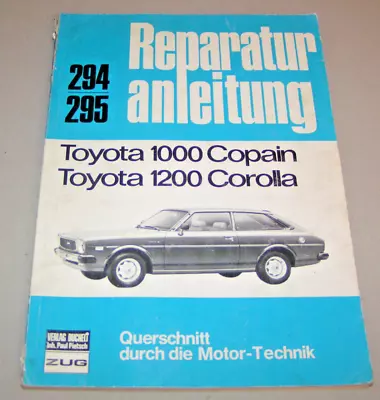 Manual De Reparación De Auto Usado Toyota 1000 Copain / Toyota 1200 Corolla - Imagen 1 de 3