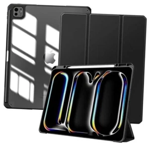 Case for iPad Pro 13 Inch (M4) 2024 with Pencil Holder, Slim Stand Black - Picture 1 of 7