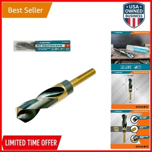 Drill Bit High Speed Steel 3/4 Inch Reduced Shank Metal Steel HSS Gold Black - Imagen 1 de 8