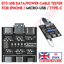 DT3 USB CABLE TESTER - DATA CABLE DETECTION BOARD FOR iOS / MICRO-USB / TYPE-C