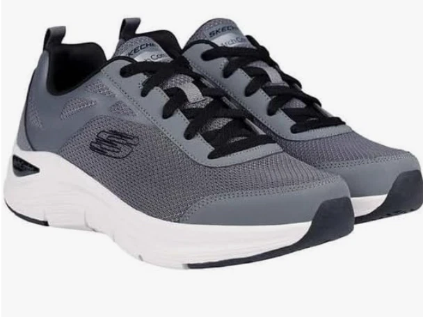 Туфли Skechers Arch комфортные дышащие из пеноматериала с эффектом памяти для бега и ходьбы серые 13 - Изображение 1 из 1