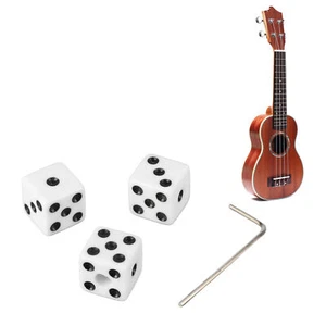 3PCS Guitar Volume Control Knobs Dice Shape Speed Control Knobs with Wrench - Picture 1 of 12