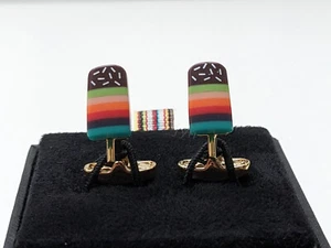 Paul Smith BNWT Artist Stripe Ice Lolly Cufflinks RRP: £115 - Picture 1 of 6