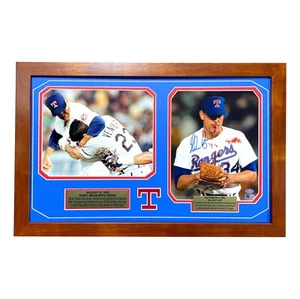 Nolan Ryan Autografato 8x10 foto incorniciato labbra sanguinose & Ventura Fight COA Texas - Foto 1 di 8