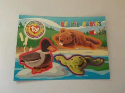 Ty Beanie Babies Official Club "WATER ANIMALS 3" #4 Sticker Trading Card 1999 - Image 1 of 2