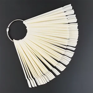 Compartimentos de punta cuadrados naturaleza 50 puntas en anillo - pantalla a color para patrón de gel y nail art - Imagen 1 de 1