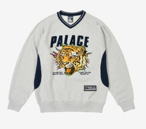 Palace Tora Tora Crew Grey Marl 25SS 100%Authentic - Picture 1 of 1