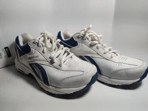 Reebok DMX Max Liner Walking Sneaker in White Aqua Blue Size 9 - Picture 1 of 9