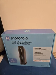 Motorola 16×4 Cable Modem PlusAC1600 Wi-Fi Router - Picture 1 of 5