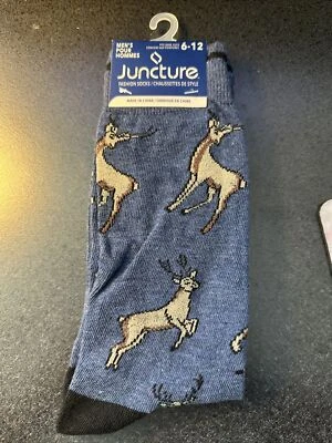 Calcetines informales de ciervo de vestir de novedad de moda para hombre talla 6-12 Foto 1 de 2