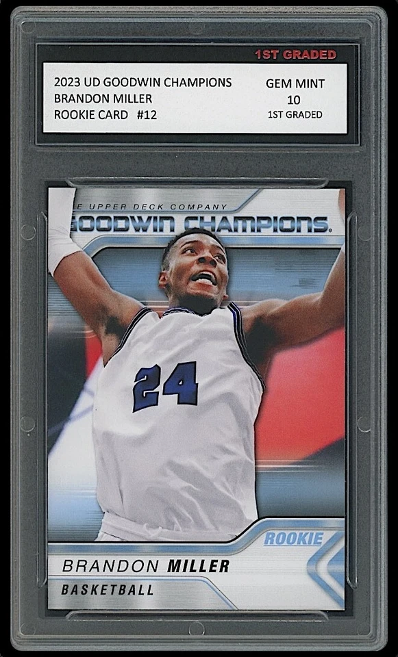 Brandon Miller  2023 Upper Deck Goodwin Champions 1st Graded 10 Rookie Card #12 - Image 1 of 1