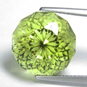 15.00Cts HI-Spark Natural Lemon Quartz 14.5mm Round Magic Cut Loose Gem Ref VDO - Picture 1 of 4