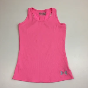 UNDER ARMOUR Heat Gear Youth Small Pink Moisture Wick Breathable Quick Dry Top - Picture 1 of 8