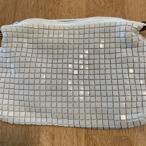 Evening Bag Purse  Ivory Lucite Tiles  Zip Closure Made In Macau “46”. Missing - Picture 1 of 3