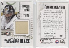 2009-10 ITG Between the Pipes Game Used Material Jersey Black Marc-Andre Fleury