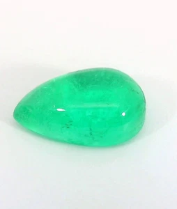 ESMERALDA NATURAL 2,73 QUILATES COLOMBIANA 11X7MM PERA CABUJÓN PIEDRAS PRECIOSAS - Imagen 1 de 5