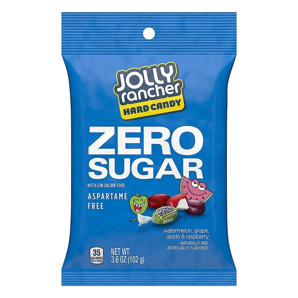 JOLLY RANCHER 12 BAGS (3.6 Oz each) Zreo Sugar Fruit Individually Wrapped Candy - Image 1 of 1