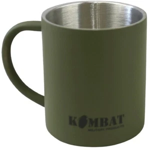 KombatUK Olive Green Strong Durable Tough Stainless Steel 330ml Camping Cup Mug - Picture 1 of 2