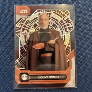 2024 Topps Star Wars High Tek Count Dooku #25 Death Star Ext Red Diffractor 4/5 - Picture 1 of 3