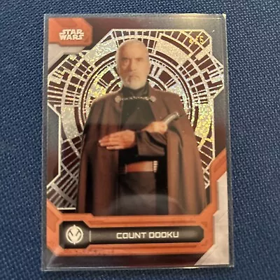 2024 Topps Star Wars High Tek Count Dooku #25 Death Star Ext Red Diffractor 4/5 - Image 1 of 3