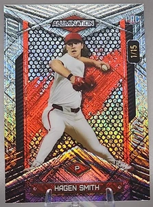 Hagen Smith 1/15 2024 Wild Card Allumination Rookie RC Silver Cross Hatch Chicago - Foto 1 di 2
