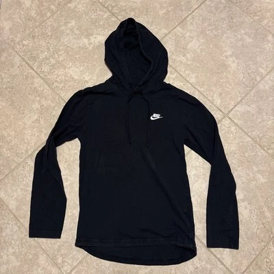 耐克男式运动服长袖抓绒锻炼健身房套衫连帽衫 S — 第 1/4 张图片