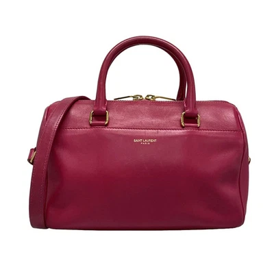 Auth SAINT LAURENT PARIS Classic Baby Duffle 330958 Pink Leather - Handbag - Image 1 of 4