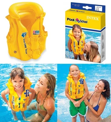 Intex Schwimmweste Pool School Deluxe - Aufblasbare Rettungsweste Schwimmhilfe