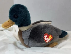 Ty Beanie Buddy Jake the Mallard Duck Plush Toy 8" x 13" - Picture 1 of 8