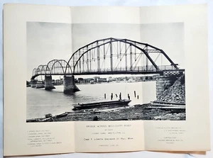 1891 Lyons & Fulton Bridge Mississippi River Photo, Clinton Iowa, Fulton, IL. - Picture 1 of 2