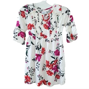 Old Navy Floral Girls Dress Size 8 Cream, Pink Spring Dress, Summer Dress - Picture 1 of 5