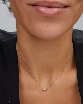 Collar colgante de plata Kendra Scott Juliette en circonita cúbica blanca | Nuevo con etiquetas Foto 1 de 4