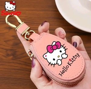 Hello Kitty Key Pouch Case Pink Sanrio Cartoon Holder Cute Coin Purse... - Picture 1 of 12