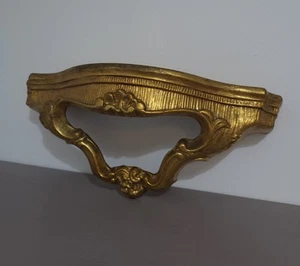 Vintage verziertes vergoldetes Rokoko Barock Stil goldenes Wandregal Wandleuchter - Bild 1 von 4