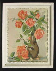 c1960 Modernist Stil Life Rosenstrauß signiert Dennis Applegate, 16 x 12" - Bild 1 von 3