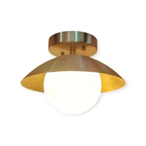 Flush Mount Ceiling Light Globe Chandelier Brass Mid Century Lighting - Picture 1 of 5