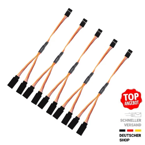✅ 1-5 Stück Y-Kabel Graupner, JR, Futaba, Serovkabel, V-Kabel, Servo - Bild 1 von 1